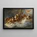 Il nave in pericolo - Émile-Raphaël Ménard — quadro incorniciato alla parete