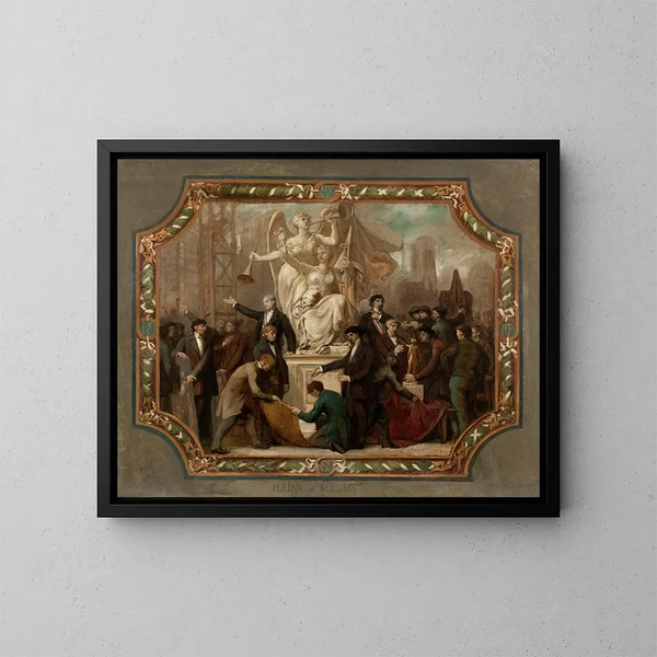 Allegoria delle Arti, soffitto - Émile Bin — quadro incorniciato alla parete
