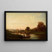 Paesaggio con corso d'acqua - Émile Lambinet — quadro incorniciato alla parete