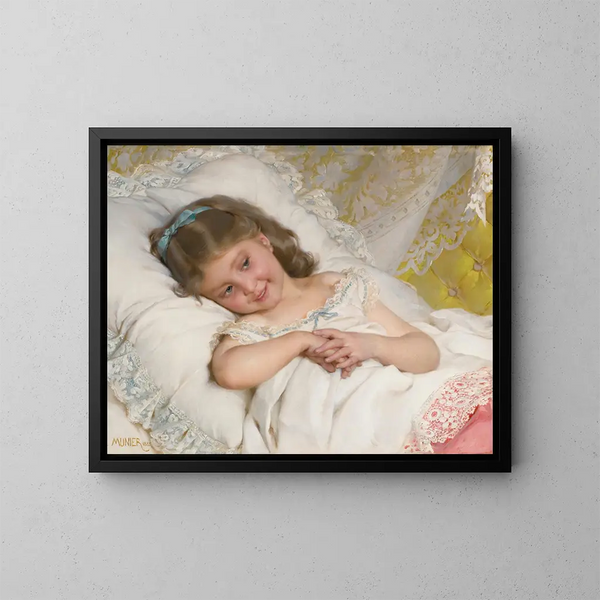 Fille reposant - Émile Munier — quadro incorniciato alla parete