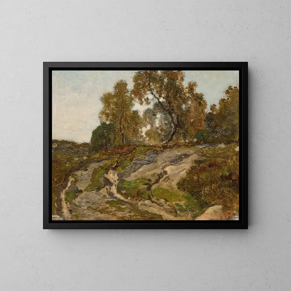 Paesaggio boschivo - Émile van Marcke — quadro incorniciato alla parete