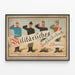 Poster vintage militare con soldati in uniforme d'epoca — quadro incorniciato alla parete