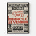 Poster vintage teatro sperimentale Miracle at Verdun