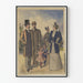 Poster vintage moda uomini donne bambini XIX secolo