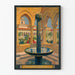 Poster vintage della fontana di Monreale a Palermo