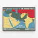 Poster murale Mappa delle nazioni musulmane del Patto di Baghdad — quadro incorniciato alla parete