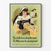 Poster di propaganda vintage - Couture patriottica contro Hitler