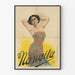 Poster vintage Nangita donna in abito floreale art déco