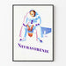 Poster decorativo Neurasthenia - Illustrazione Pierrot malinconico