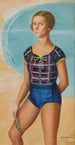 Baigneuse côte d'émeraude Portrait de Martine Abraham - Ángel Zárraga — vista dell’opera