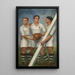 Tre calciatori con berretto - Ángel Zárraga — quadro incorniciato alla parete