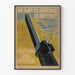 Poster vintage militare polacco di protezione del Mar Baltico