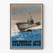 Poster vintage nave torpediniera e acido solforico
