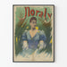 Poster vintage Noraly Ritratto donna elegante in abito blu