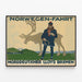 Poster vintage Viaggio in Norvegia Norddeutscher Lloyd Brema — quadro incorniciato alla parete