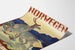 Poster vintage Deco murale Norvegia notte d'estate con renne