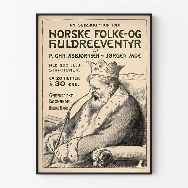 Poster vintage racconti e leggende norvegesi