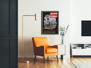 Poster Vintage Esposizione Frontiera Oceanica Guerra Aerea e Navale