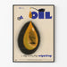 Poster vintage prevenzione incidenti scivolata sull'olio