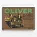 Poster vintage macchina da scrivere OLIVER — quadro incorniciato alla parete