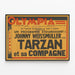 Poster cinematografico vintage Tarzan all'Olympia Cannes — quadro incorniciato alla parete