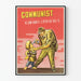 Poster di propaganda anticomunista vintage