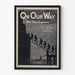 Poster vintage militare "Siamo sulla strada, stiamo andando da qualche parte"