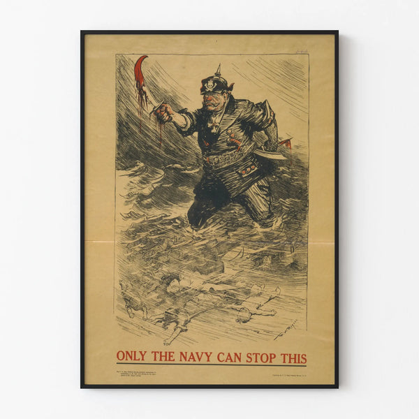 Poster vintage di propaganda navale americana