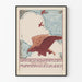 Poster vintage Fokker Avions con aquila in volo