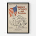 Poster vintage « Avanti verso la vittoria e la libertà » con soldati e bandiera americana