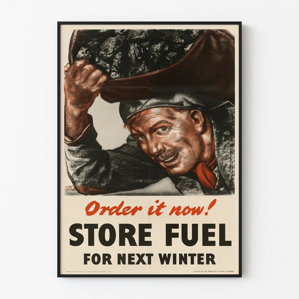 Poster vintage Ordina carbone per l'inverno