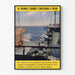 Poster militare vintage con tiro di cannone americano in mare