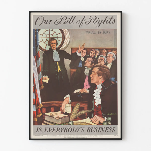 Poster Decorativo Murale Our Bill of Rights - Scena del Tribunale Storico