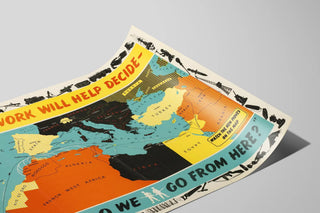 Poster Murale Carta Storica Militare - Il nostro lavoro aiuterà a decidere — vista dell’opera
