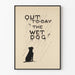 Poster minimalista Out to Day il cane bagnato