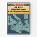 Poster vintage Mediterraneo centrale: oltre 1.250.000 tonnellate di navi dell'Asse affondate