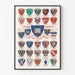 Poster degli stemmi dei collegi dell'Università di Oxford