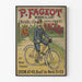 Poster vintage biciclette P. Fageot marca francese Lione