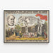 Poster vintage Barnum & Co – Scheletro di Jumbo l'Elefante — quadro incorniciato alla parete
