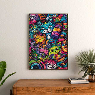 Manifesto Pop Art - Giungla Felina