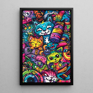 Manifesto Pop Art - Giungla Felina