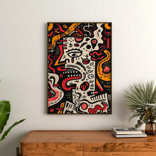 Manifesto Pop Art - Volto Distrutto