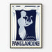 Poster vintage Panglandine Armonia Fisica in blu