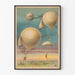Poster vintage di paracadutismo e mongolfiere