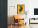 Poster vintage Parapluie-Revel con sfondo giallo