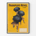 Poster vintage Parapluie-Revel con sfondo giallo