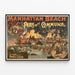 Poster vintage Manhattan Beach Parigi e la Comune — quadro incorniciato alla parete