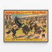 Poster vintage Wild West Pawnee Bill - Ragazze Western e Signorine a cavallo — quadro incorniciato alla parete