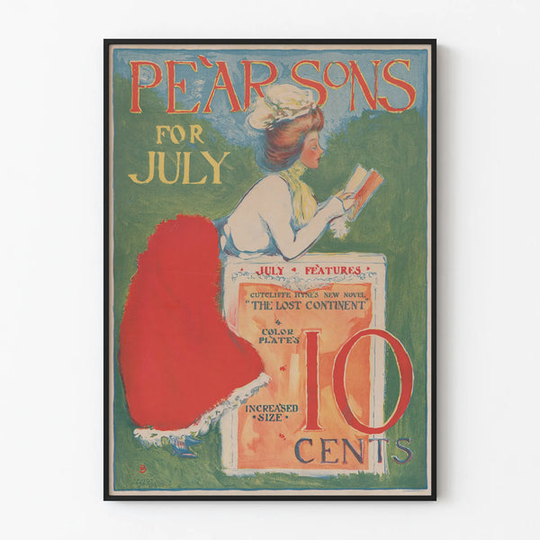 Poster vintage Pearsons per l'arte déco stile luglio