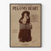 Poster vintage "Peg O'My Heart" con ritratto e scrittura antica